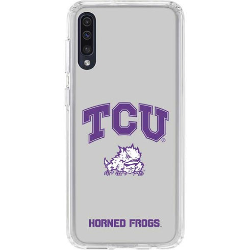 Texas Christian University Horned Frogs Logo Print Galaxy A50 Clear Case