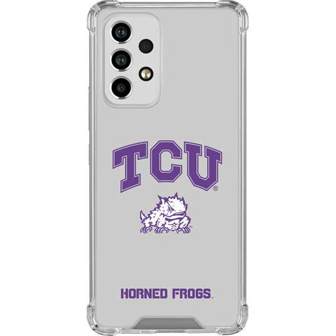 Texas Christian University Horned Frogs Logo Print Galaxy A53 5G Clear Case