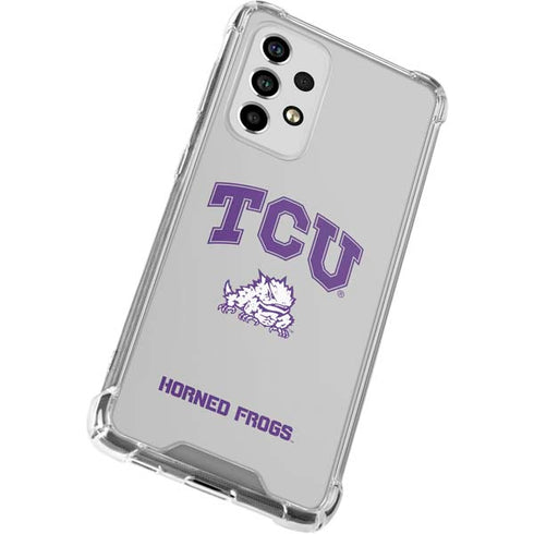 Texas Christian University Horned Frogs Logo Print Galaxy A53 5G Clear Case
