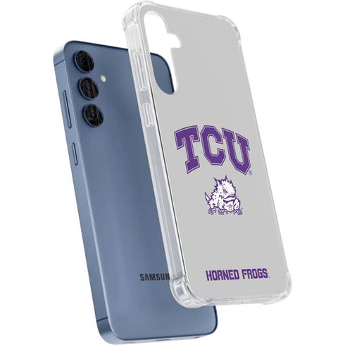 Texas Christian University Horned Frogs Logo Print Galaxy A55 5G Clear Case
