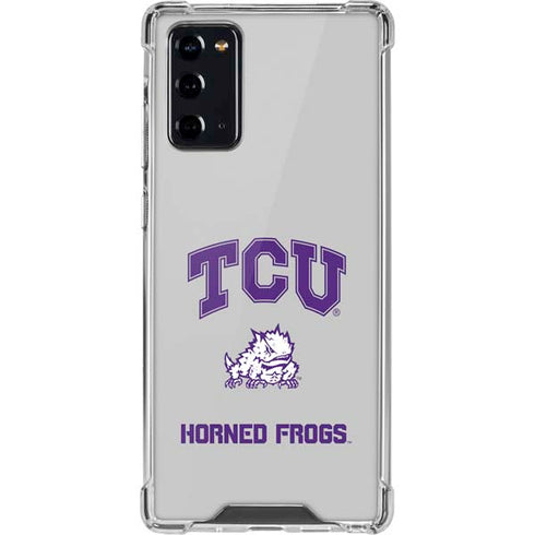 Texas Christian University Horned Frogs Logo Print Galaxy Note20 5G Clear Case