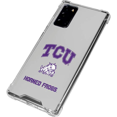 Texas Christian University Horned Frogs Logo Print Galaxy Note20 5G Clear Case