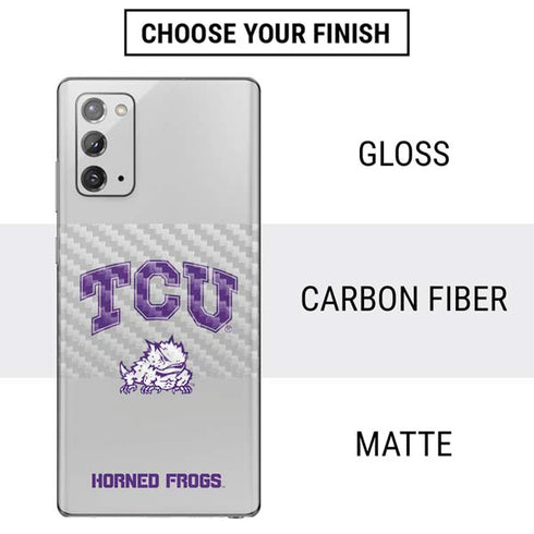 Texas Christian University Horned Frogs Logo Print Galaxy Note20 5G Skin