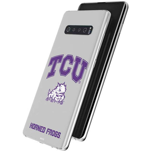 Texas Christian University Horned Frogs Logo Print Galaxy S10 Skin