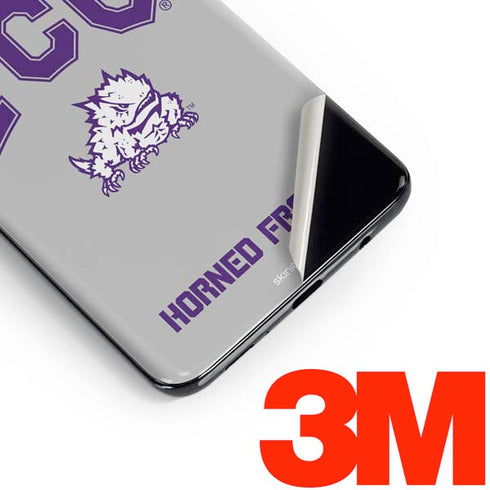 Texas Christian University Horned Frogs Logo Print Galaxy S10 Skin