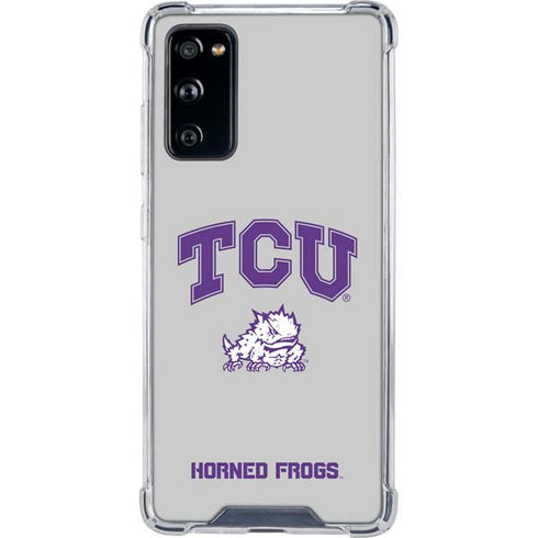 Texas Christian University Horned Frogs Logo Print Galaxy S20 FE Clear Case