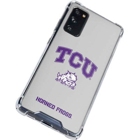 Texas Christian University Horned Frogs Logo Print Galaxy S20 FE Clear Case