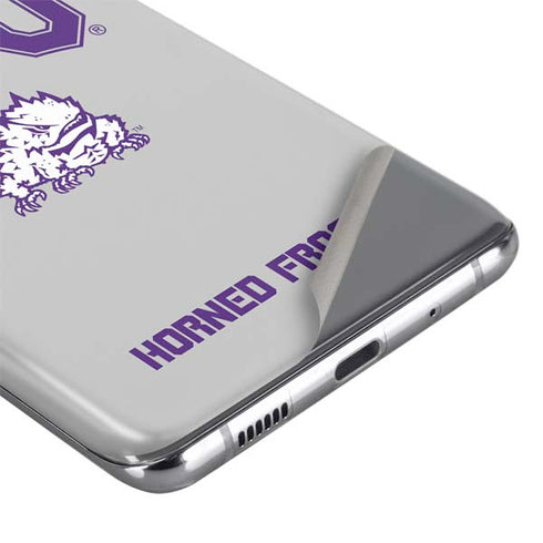 Texas Christian University Horned Frogs Logo Print Galaxy S20 Plus Skin
