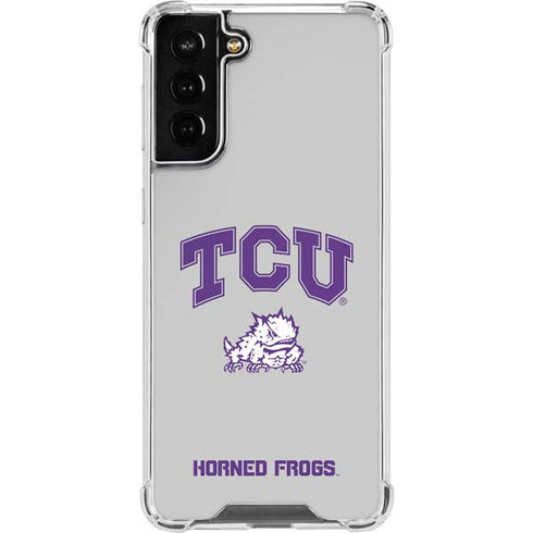 Texas Christian University Horned Frogs Logo Print Galaxy S21 FE Clear Case