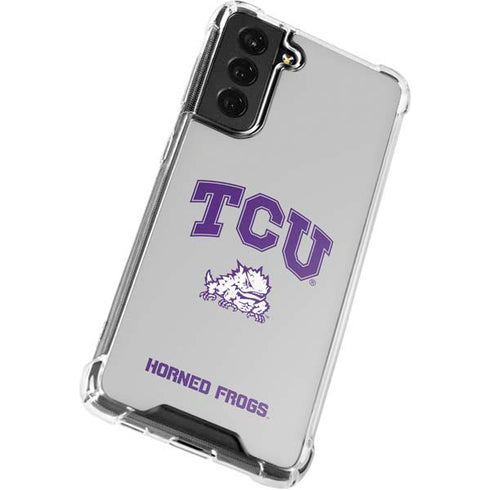 Texas Christian University Horned Frogs Logo Print Galaxy S21 FE Clear Case