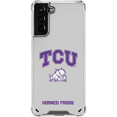 Texas Christian University Horned Frogs Logo Print Galaxy S21 Plus 5G Clear Case