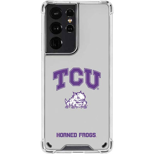 Texas Christian University Horned Frogs Logo Print Galaxy S21 Ultra 5G Clear Case