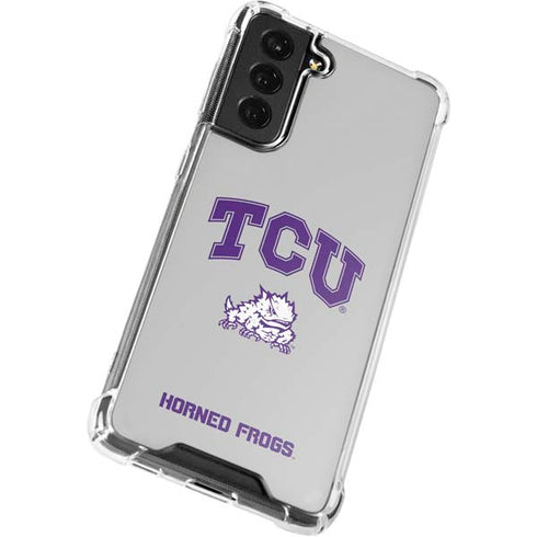 Texas Christian University Horned Frogs Logo Print Galaxy S22 Clear Case