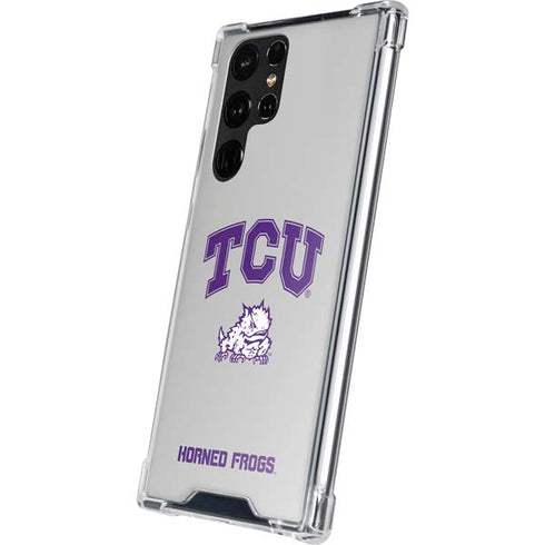 Texas Christian University Horned Frogs Logo Print Galaxy S22 Ultra Clear Case