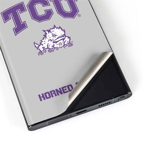 Texas Christian University Horned Frogs Logo Print Galaxy S22 Ultra Skin