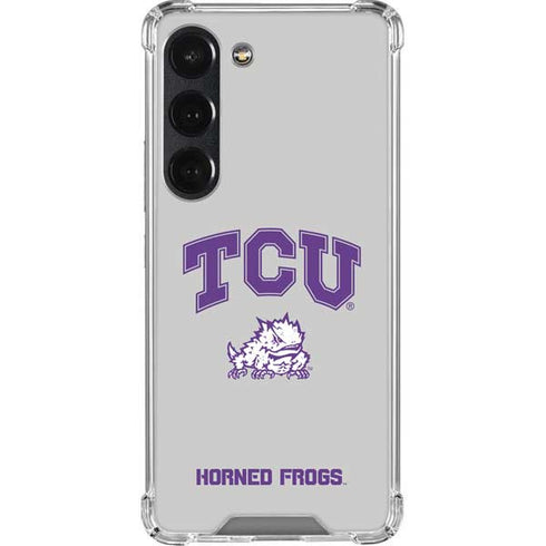 Texas Christian University Horned Frogs Logo Print Galaxy S23 Clear Case