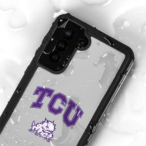 Texas Christian University Horned Frogs Logo Print Galaxy S23 Waterproof Case