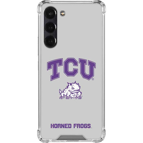 Texas Christian University Horned Frogs Logo Print Galaxy S24 FE Clear Case