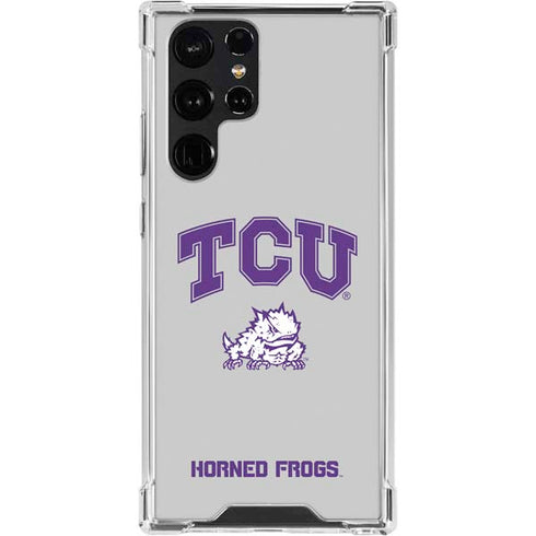 Texas Christian University Horned Frogs Logo Print Galaxy S24 Ultra Clear Case