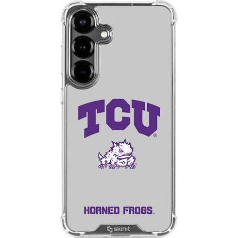 Texas Christian University Horned Frogs Logo Print Galaxy S26 Clear Case