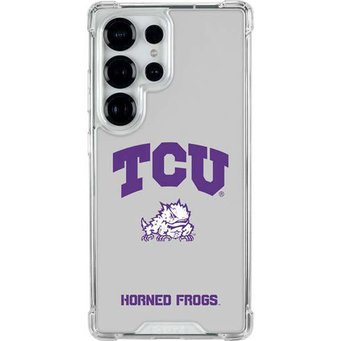 Texas Christian University Horned Frogs Logo Print Galaxy S26 Ultra Clear Case