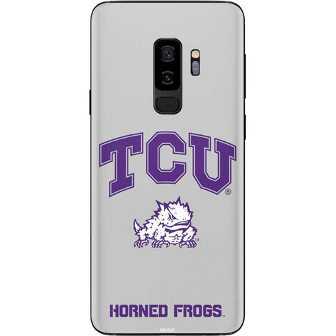 Texas Christian University Horned Frogs Logo Print Galaxy S9 Plus Skin
