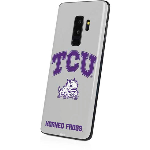 Texas Christian University Horned Frogs Logo Print Galaxy S9 Plus Skin
