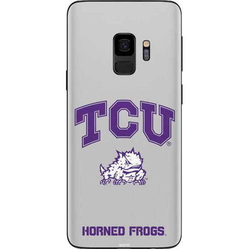 Texas Christian University Horned Frogs Logo Print Galaxy S9 Skin