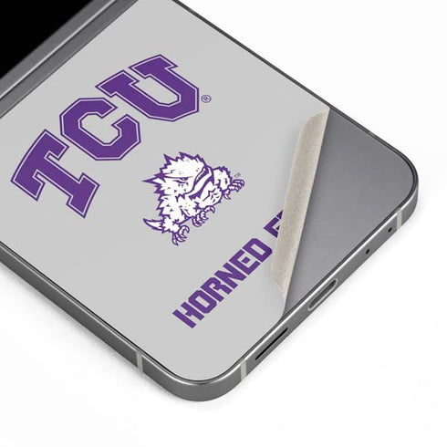 Texas Christian University Horned Frogs Logo Print Galaxy Z Flip6 Skin