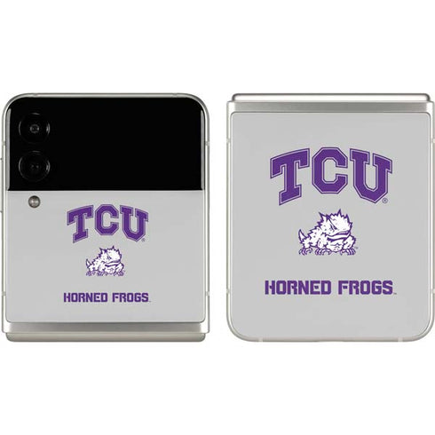 Texas Christian University Horned Frogs Logo Print Galaxy Z Flip3 5G Skin