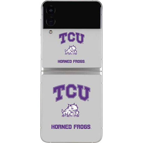 Texas Christian University Horned Frogs Logo Print Galaxy Z Flip3 5G Skin