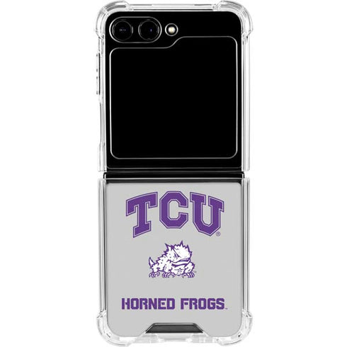 Texas Christian University Horned Frogs Logo Print Galaxy Z Flip5 5G Clear Case