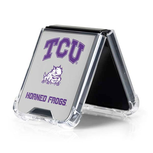 Texas Christian University Horned Frogs Logo Print Galaxy Z Flip5 5G Clear Case