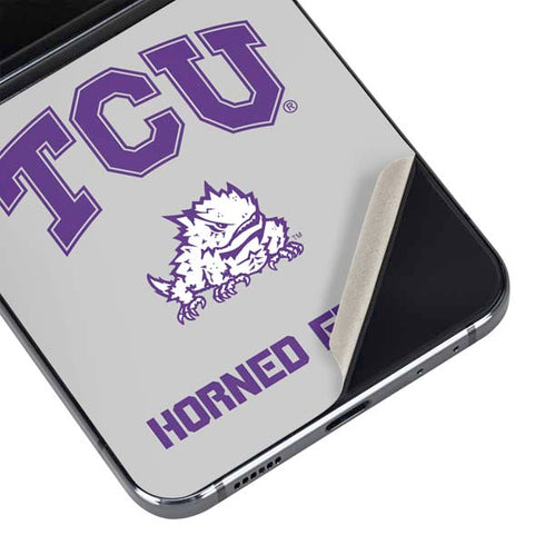 Texas Christian University Horned Frogs Logo Print Galaxy Z Flip5 5G Skin