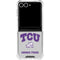 Texas Christian University Horned Frogs Logo Print Galaxy Z Flip7 Clear Case