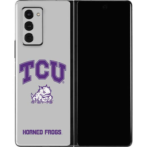 Texas Christian University Horned Frogs Logo Print Galaxy Z Fold2 5G Skin
