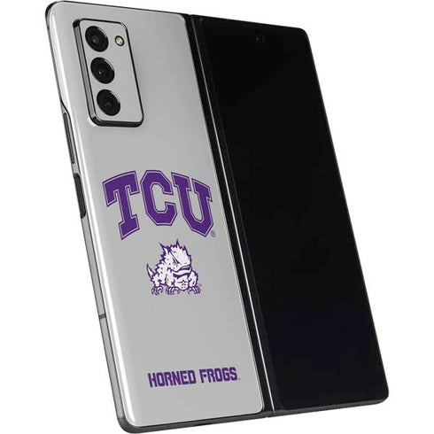Texas Christian University Horned Frogs Logo Print Galaxy Z Fold2 5G Skin