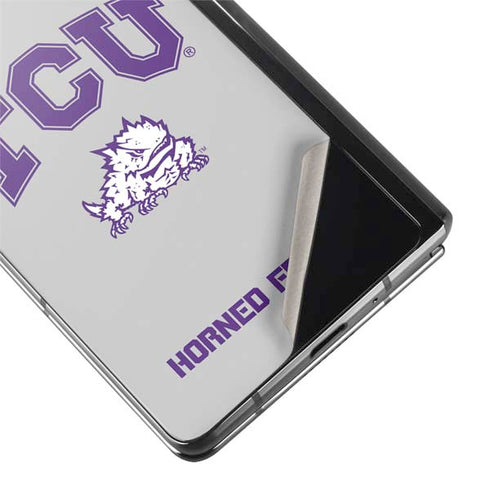 Texas Christian University Horned Frogs Logo Print Galaxy Z Fold2 5G Skin