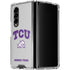 Texas Christian University Horned Frogs Logo Print Galaxy Z Fold4 5G Clear Case