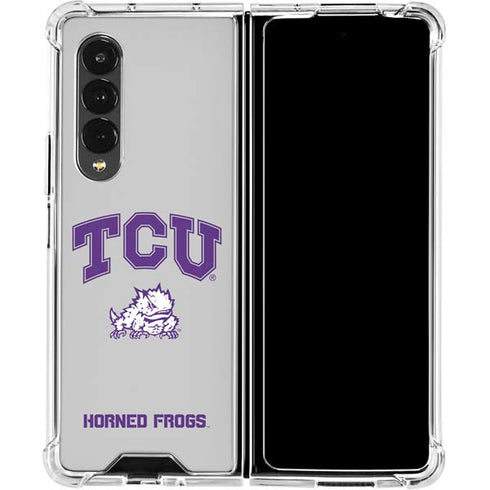 Texas Christian University Horned Frogs Logo Print Galaxy Z Fold4 5G Clear Case