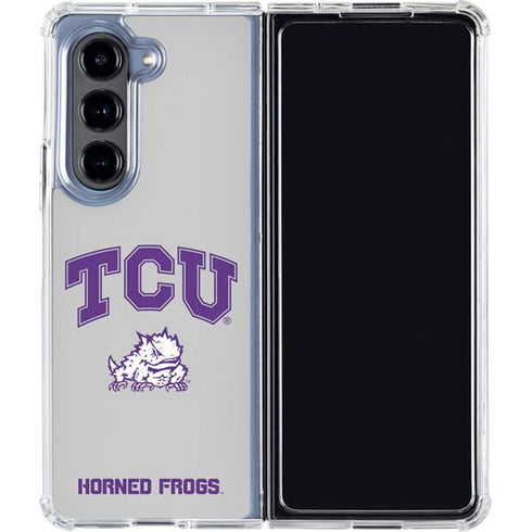 Texas Christian University Horned Frogs Logo Print Galaxy Z Fold5 5G Clear Case