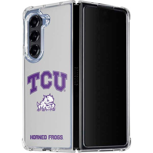 Texas Christian University Horned Frogs Logo Print Galaxy Z Fold5 5G Clear Case