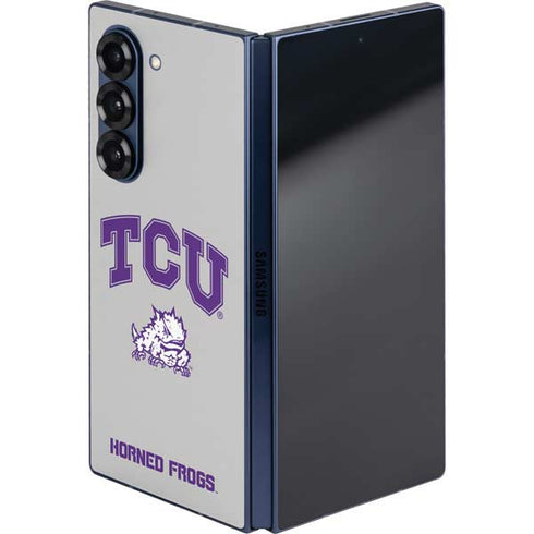 Texas Christian University Horned Frogs Logo Print Galaxy Z Fold6 Skin