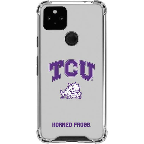 Texas Christian University Horned Frogs Logo Print Google Pixel 4a 5G Clear Case