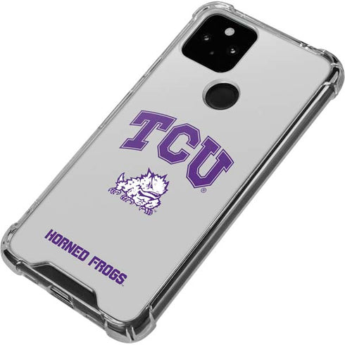 Texas Christian University Horned Frogs Logo Print Google Pixel 5a 5G Clear Case