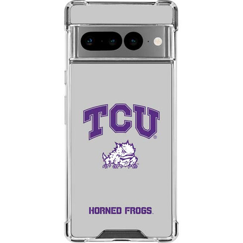 Texas Christian University Horned Frogs Logo Print Google Pixel 7 Pro Clear Case