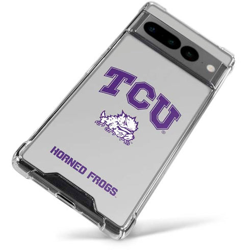 Texas Christian University Horned Frogs Logo Print Google Pixel 7 Pro Clear Case