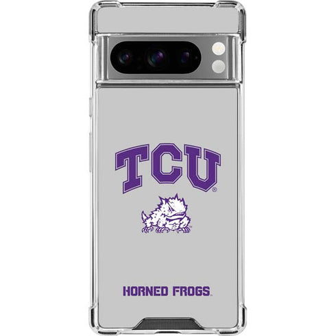 Texas Christian University Horned Frogs Logo Print Google Pixel 8 Pro Clear Case