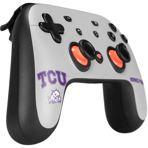 Texas Christian University Horned Frogs Logo Print Google Stadia Controller Skin