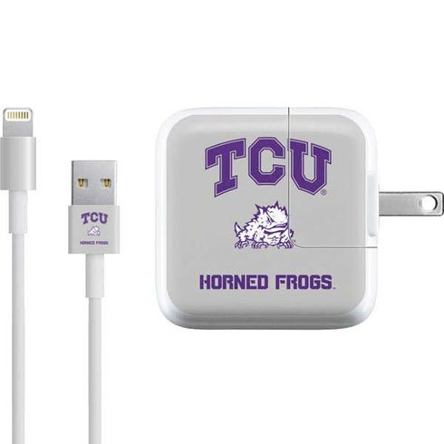 Texas Christian University Horned Frogs Logo Print iPad Charger (10W USB) Skin